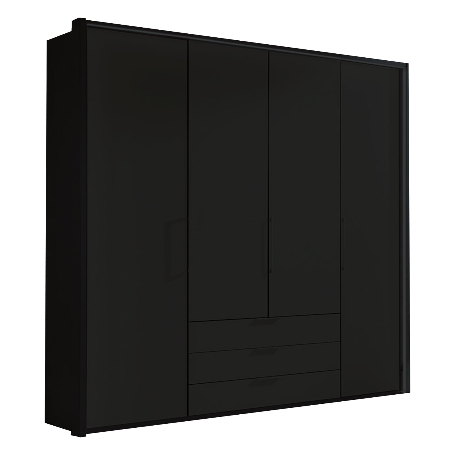 Halver Graphite 4 Door Wardrobe with Drawers (W200cm)