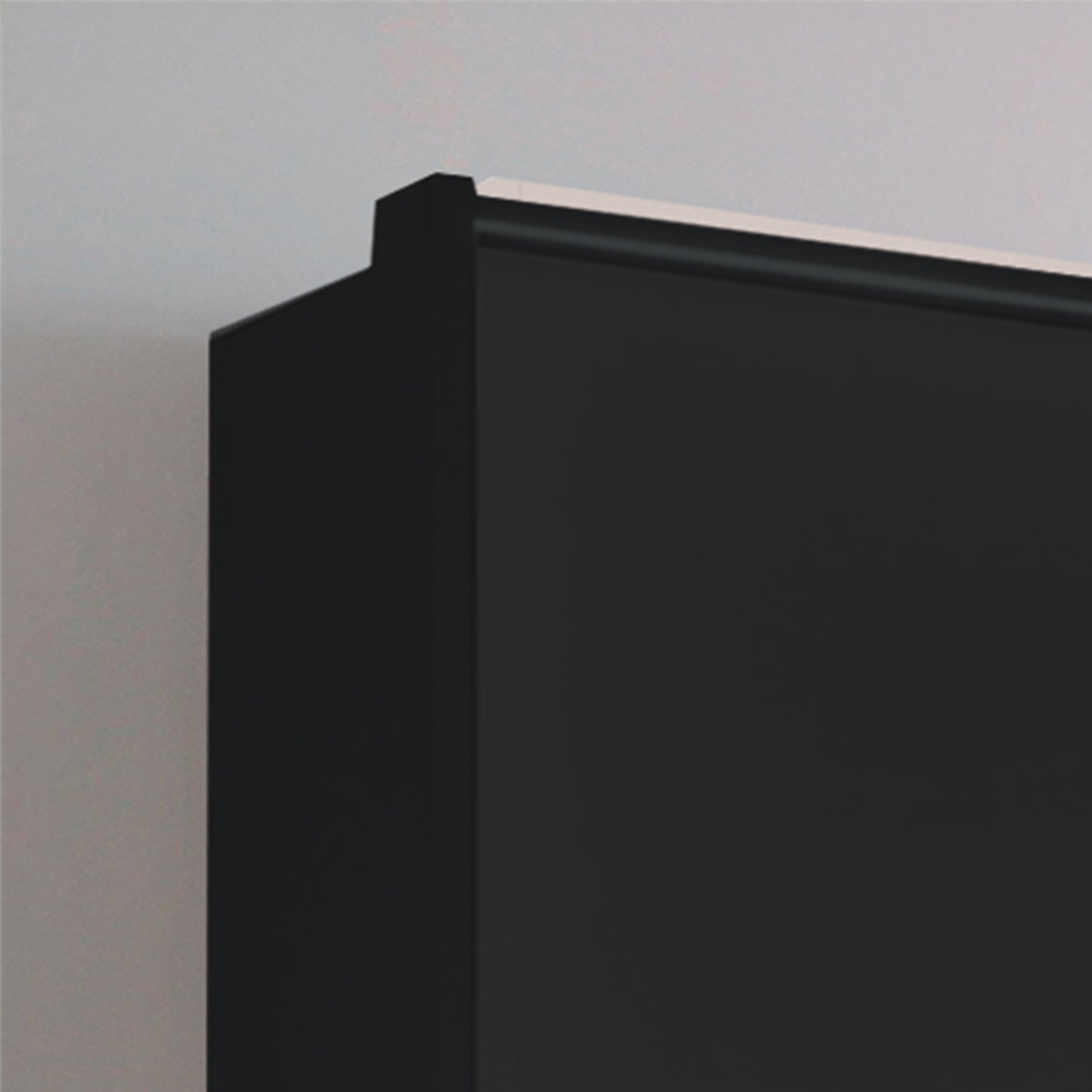 Glasgow Graphite 5 Door Wardrobe with Drawers (W250cm) - Side View Closeup