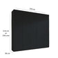 Halver Graphite 5 Door Hinged Wardrobe (W250cm) - Dimensions