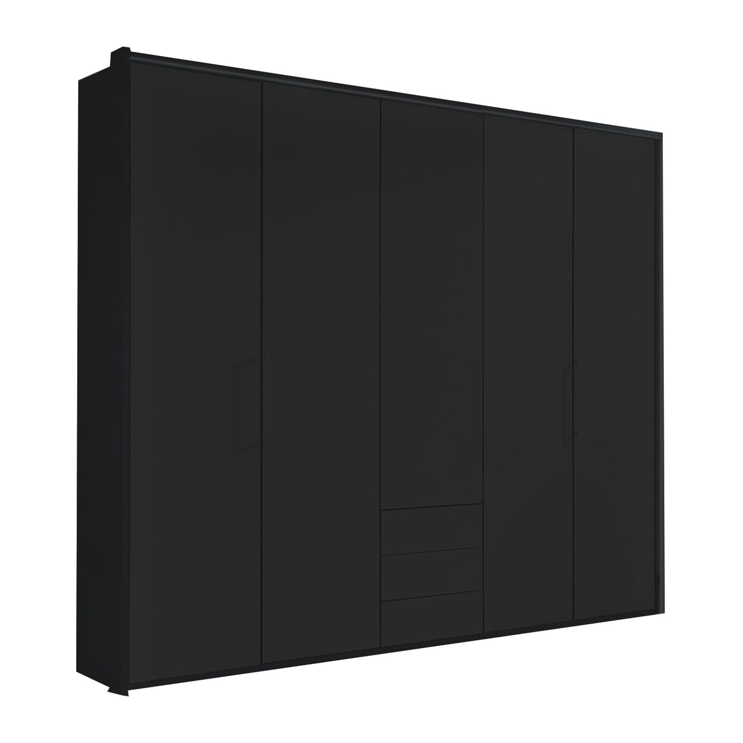 Halver Graphite 5 Door Wardrobe with Drawers (W250cm)
