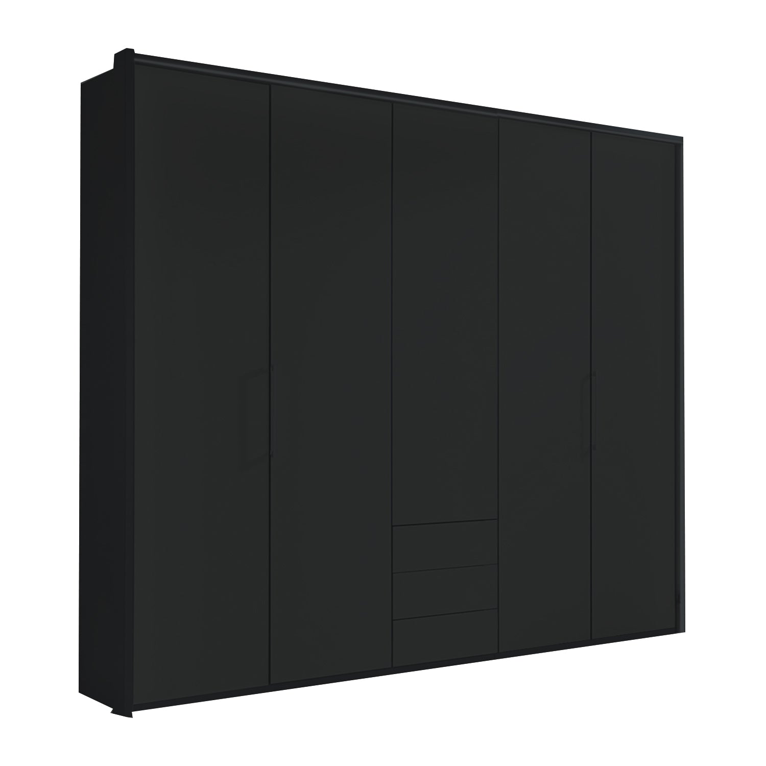 Halver Graphite 5 Door Wardrobe with Drawers (W250cm)