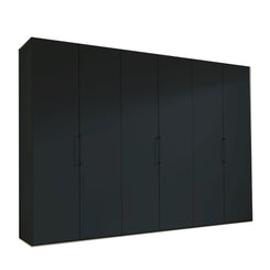 Glasgow Graphite 6 Door Hinged Wardrobe (W300cm) - Home Of Wardrobes