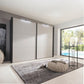 Glasgow Large Sliding Door Wardrobe Styled in a Room - Home Of Wardrobes