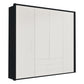 Glasgow Graphite & White 4 Door Wardrobe with Drawers (W200cm) - Home Of Wardrobes