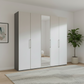 Halver Graphite & White 5 Door Hinged Wardrobe (W250cm)