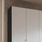 Glasgow Graphite & White 5 Door Hinged Wardrobe (W250cm) - Side View