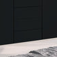 Glasgow Graphite & White 5 Door Wardrobe with Drawers (W250cm) - Closeup View Of Drawers
