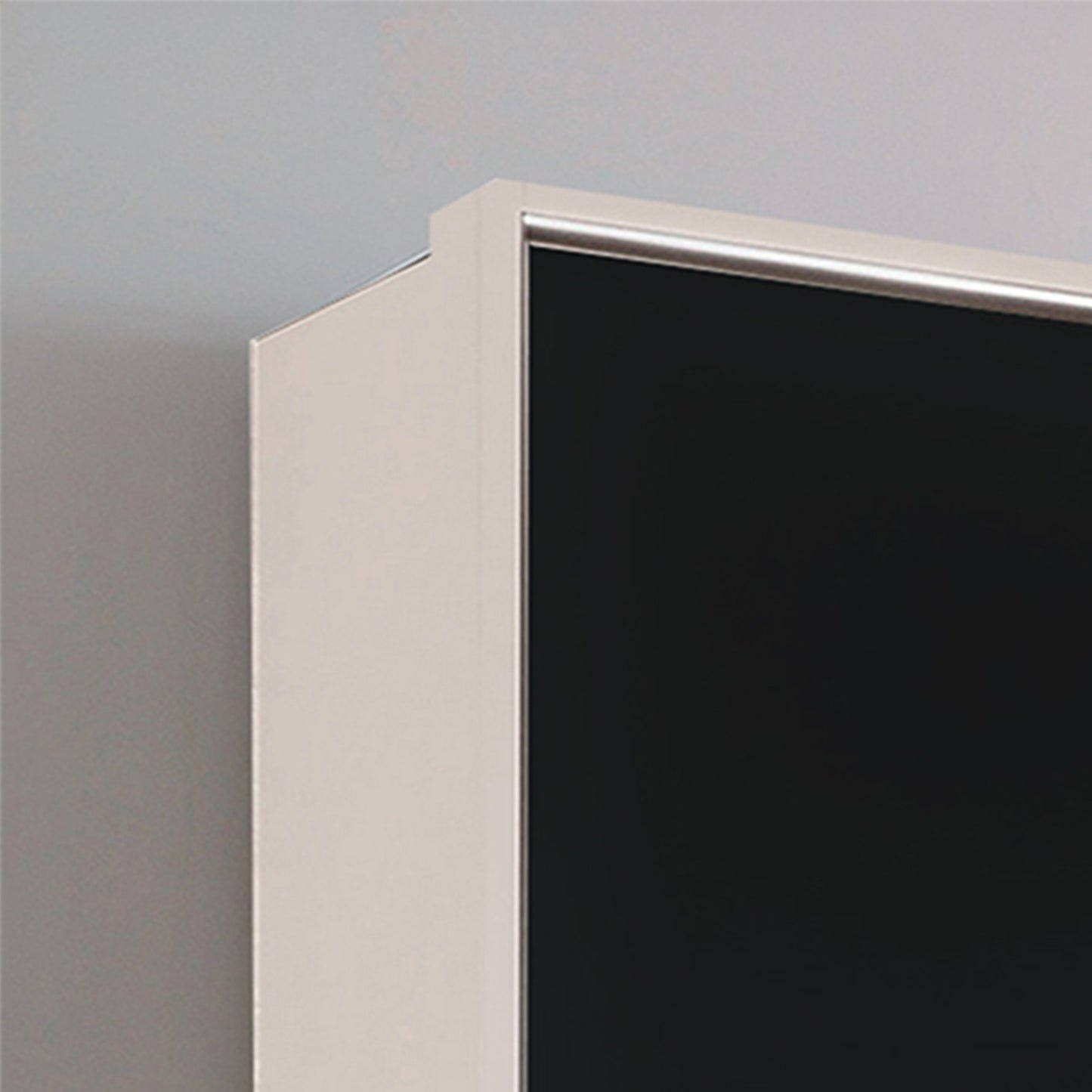 Glasgow Graphite & White 5 Door Wardrobe with Drawers (W250cm) - Side View Closeup