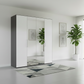 Halver Graphite & White 4 Door Hinged Wardrobe (W200cm)