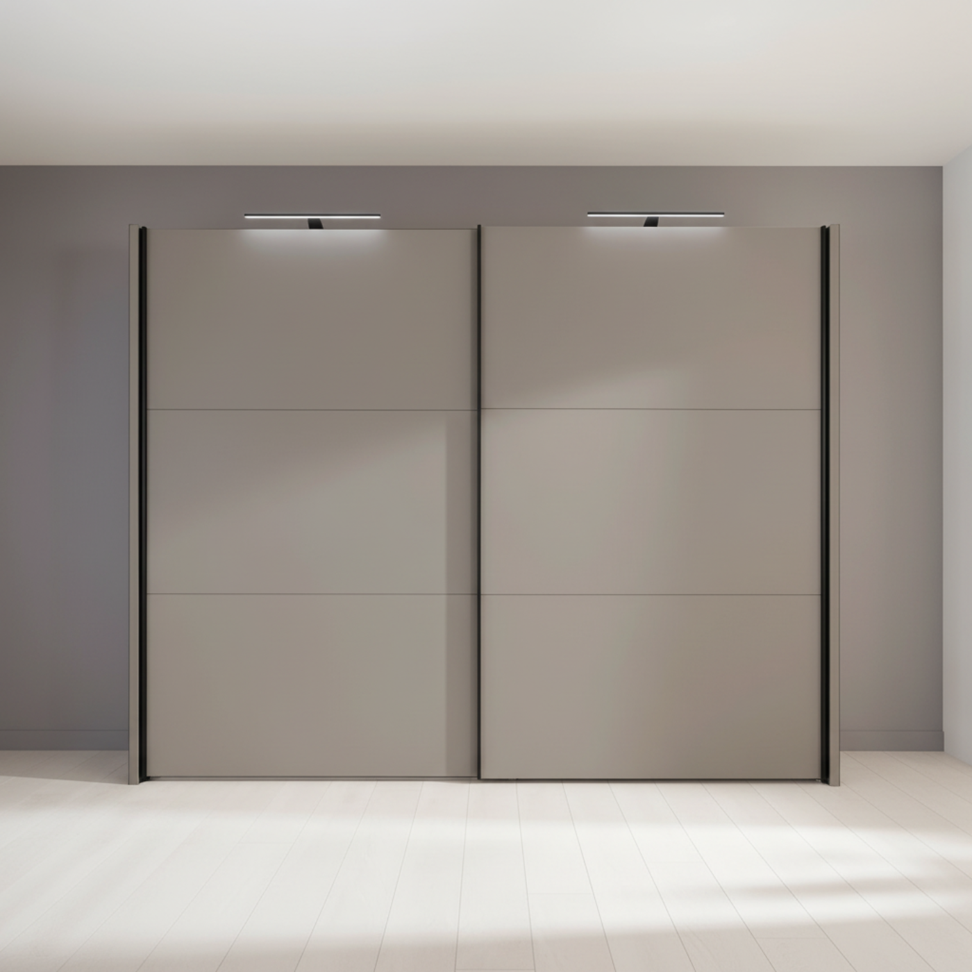 Wiemann Halver Pebble Grey 2 Door Sliding Wardrobe