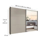 Glasgow Pebble Grey 2 Door Sliding Wardrobe with Mirror - Dimensions