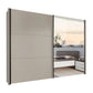 Halver Pebble Grey 2 Door Sliding Wardrobe with Mirror width 200cm,250cm & 300cm