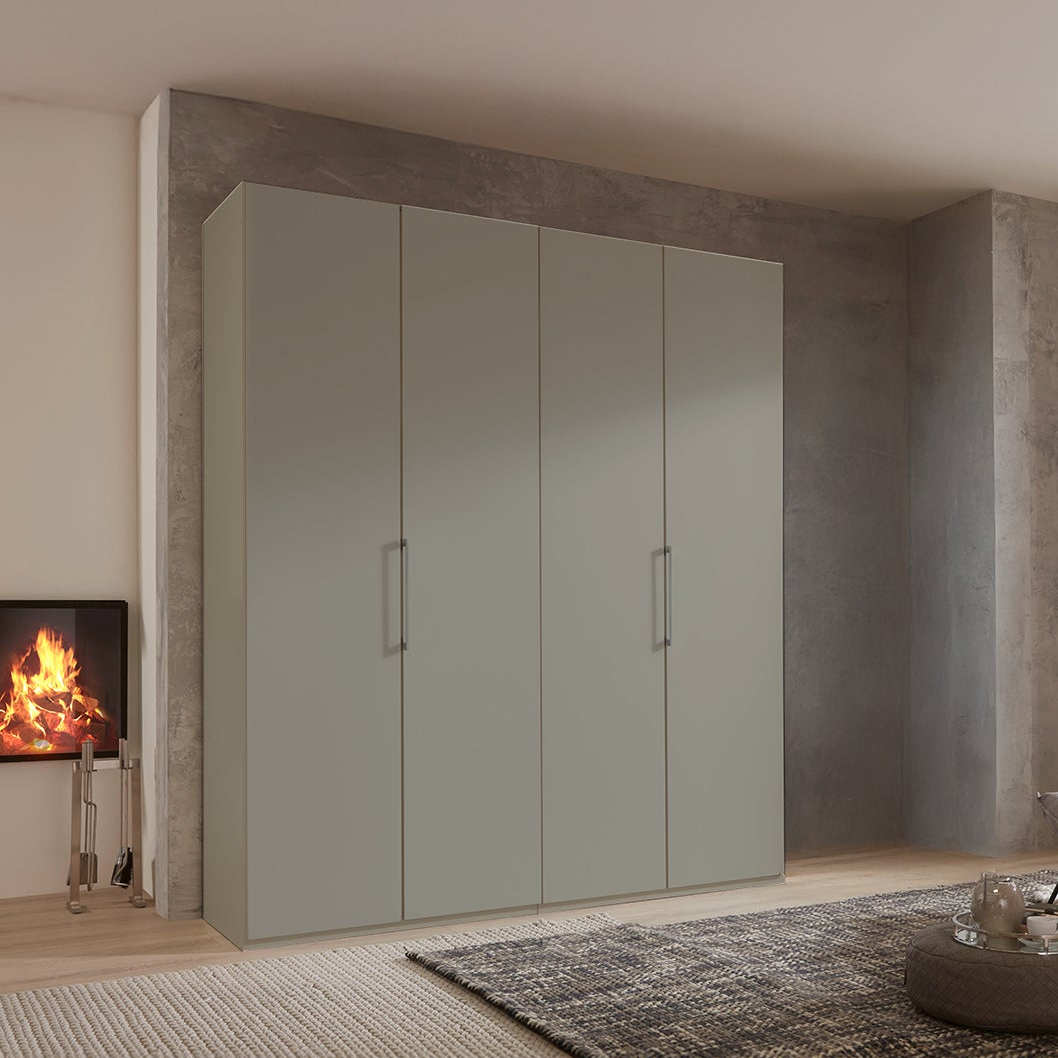 Halver Pebble Grey 4 Door Hinged Wardrobe (W200cm)