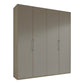 Glasgow Pebble Grey 4 Door Hinged Wardrobe (W200cm) - Home Of Wardrobes
