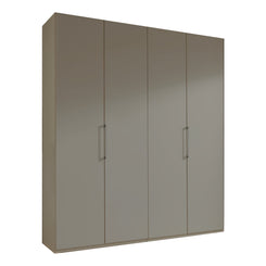 Glasgow Pebble Grey 4 Door Hinged Wardrobe (W200cm) - Home Of Wardrobes