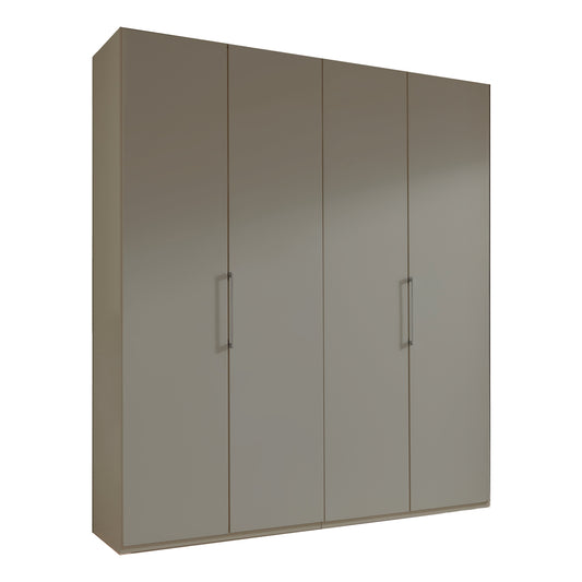 Glasgow Pebble Grey 4 Door Hinged Wardrobe (W200cm) - Home Of Wardrobes