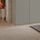Halver Pebble Grey 4 Door Hinged Wardrobe (W200cm) - Side View