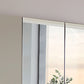 Halver Pebble Grey 4 Door Wardrobe with Drawers (W200cm) - Closeup Mirror View