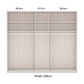 Wiemann Wardrobe internal cabinet with  measurements on a white background