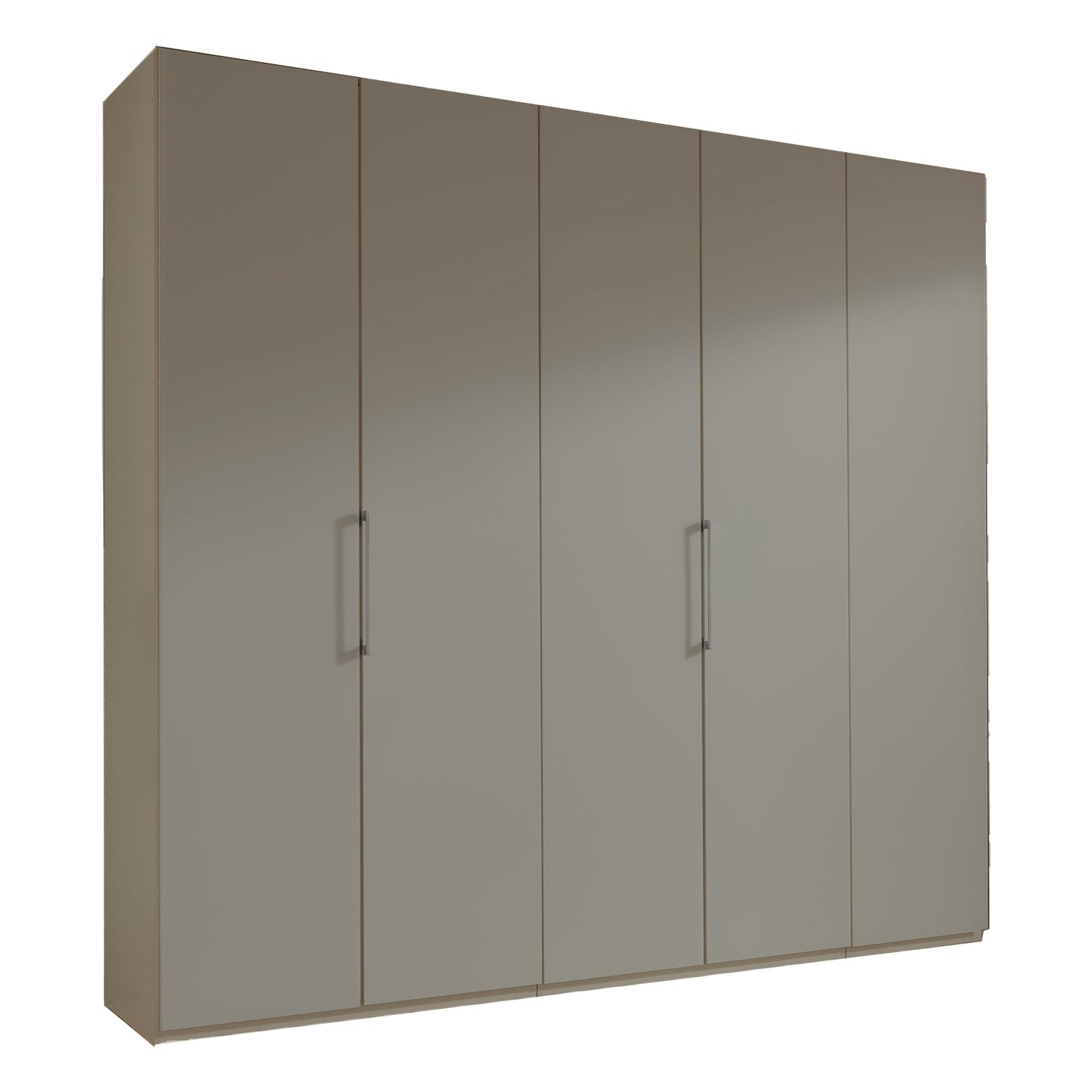 Glasgow Pebble Grey 5 Door Hinged Wardrobe (W250cm)