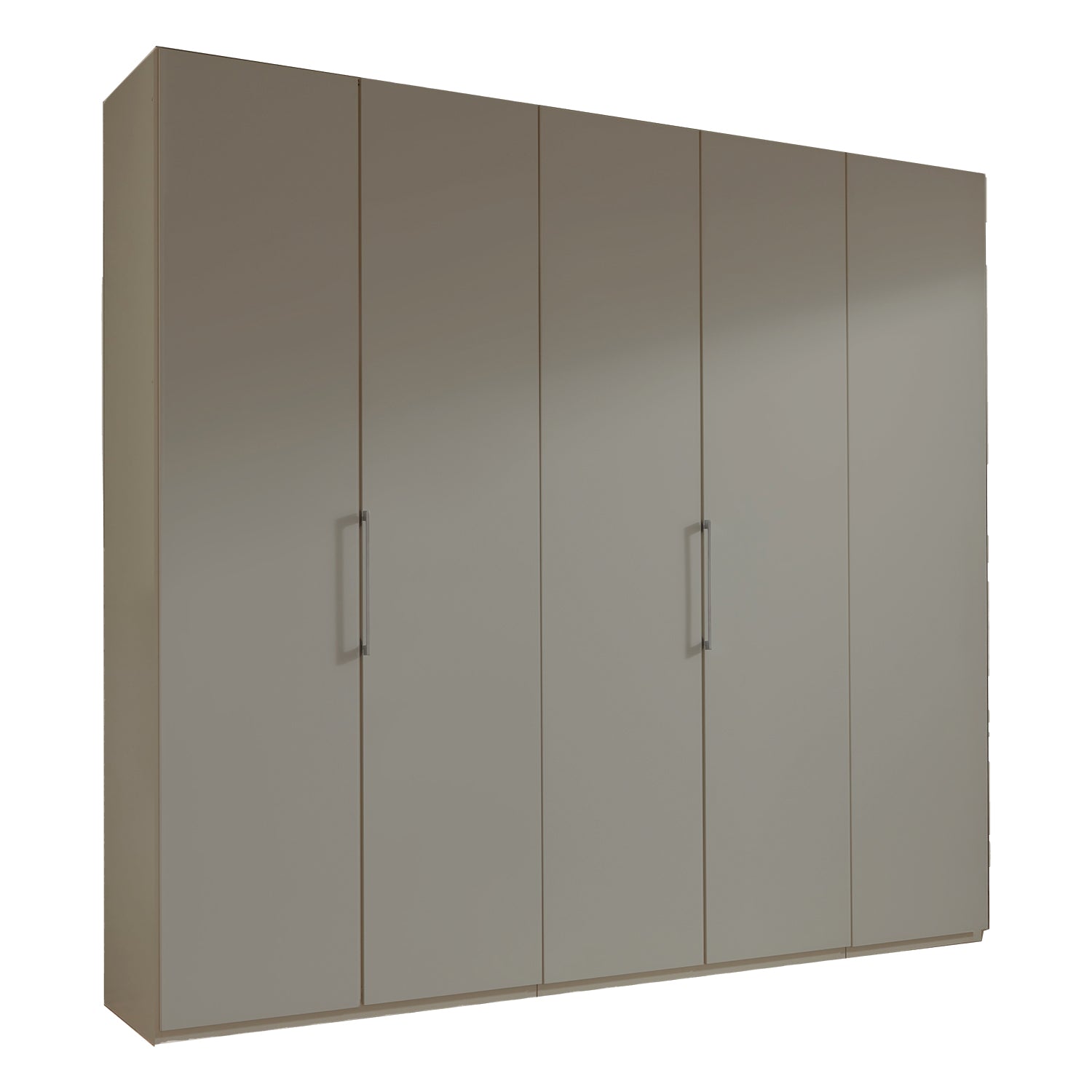 Glasgow Pebble Grey 5 Door Hinged Wardrobe (W250cm)