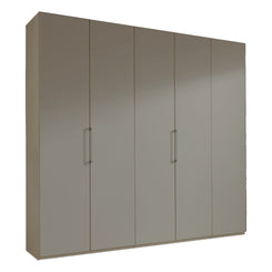Glasgow Pebble Grey 5 Door Hinged Wardrobe (W250cm)