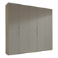 Halver Pebble Grey 5 Door Hinged Wardrobe (W250cm)
