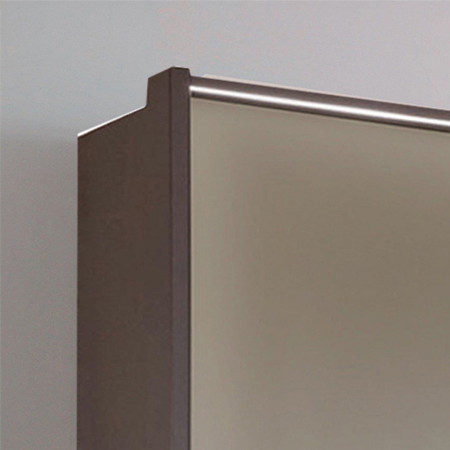 Halver Pebble Grey 5 Door Wardrobe with Drawers (W250cm) - Side View Closeup