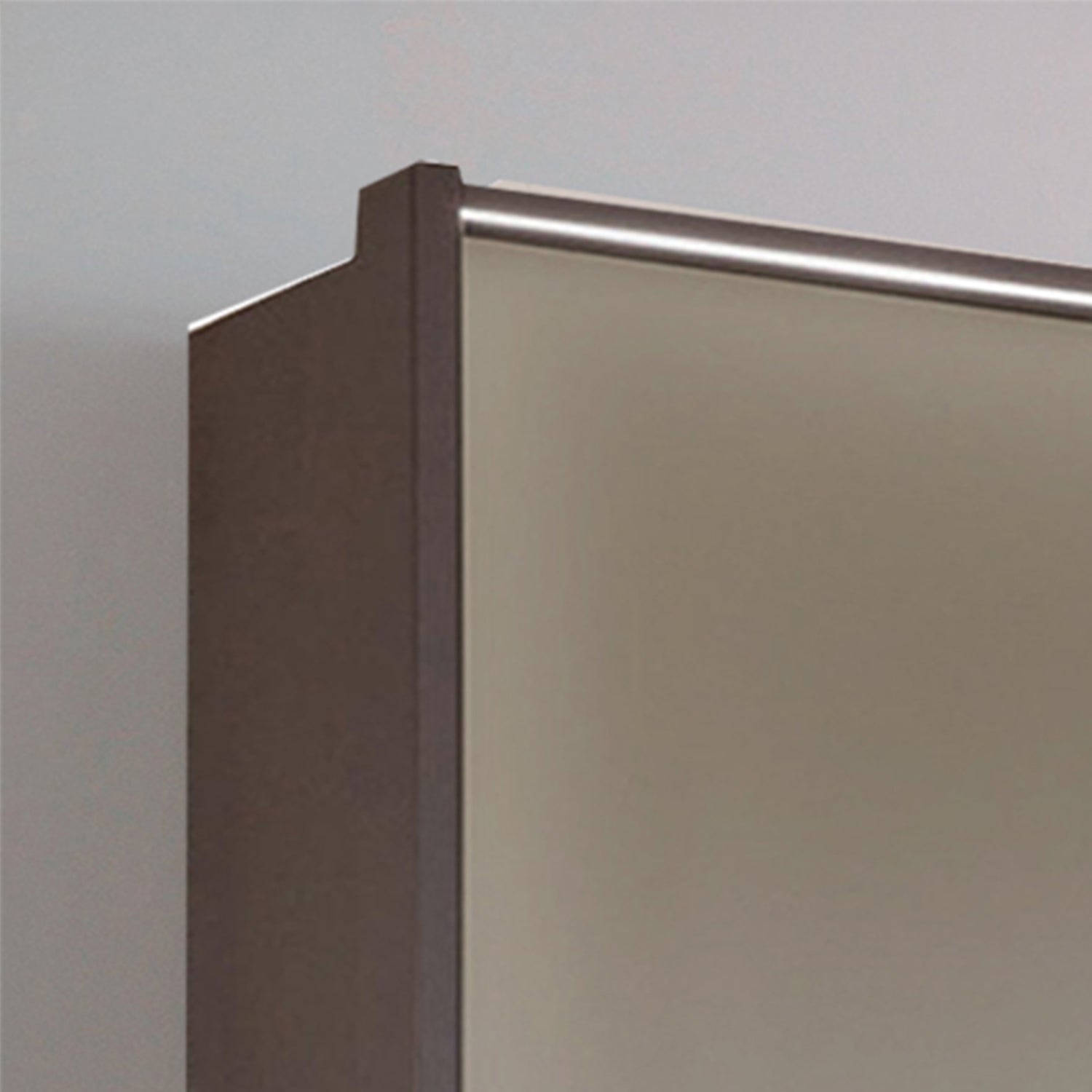 Halver Pebble Grey 5 Door Wardrobe with Drawers (W250cm) - Side View Closeup