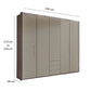 Halver Pebble Grey 5 Door Wardrobe with Drawers (W250cm) - Dimensions