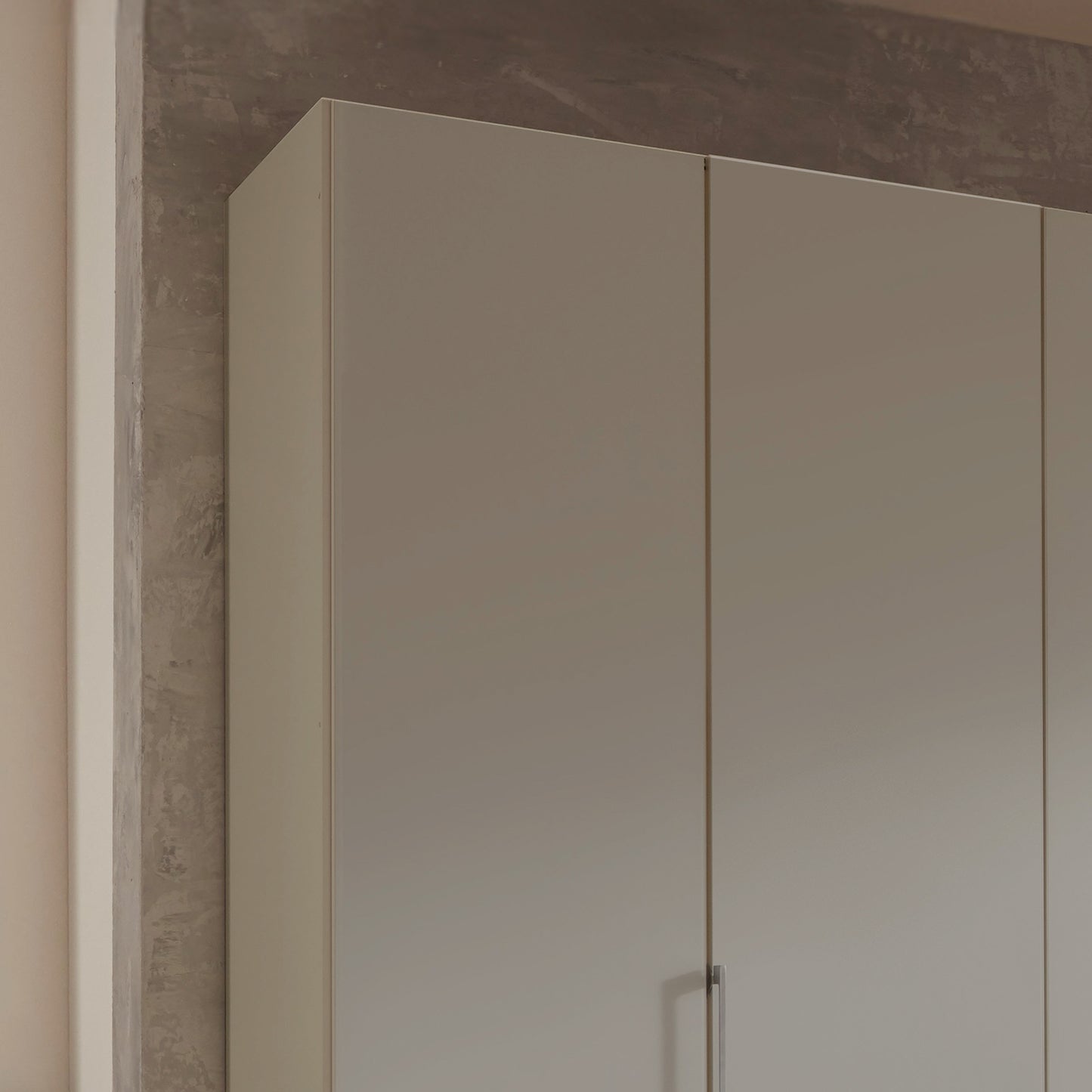 Glasgow Pebble Grey 6 Door Hinged Wardrobe (W300cm) - Side View