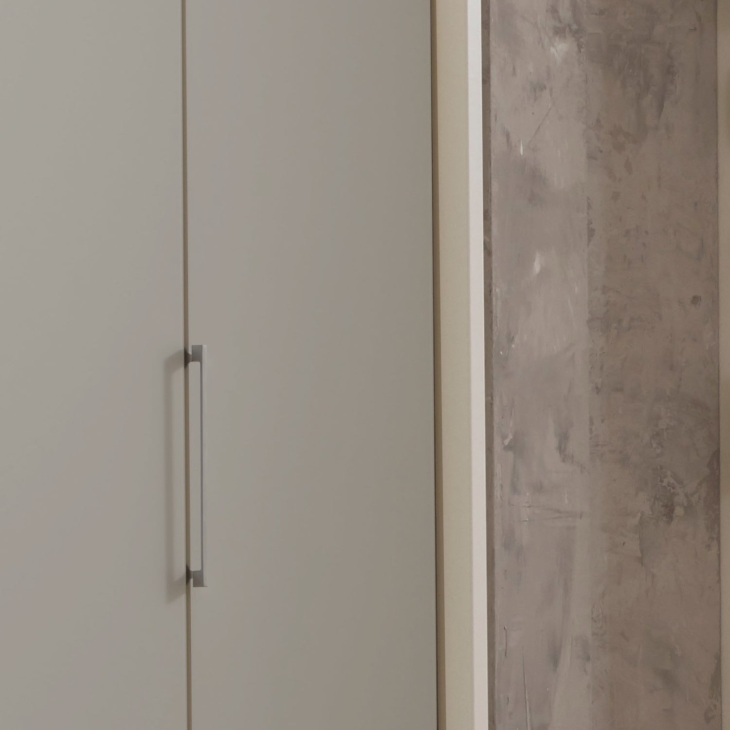Glasgow Pebble Grey 6 Door Hinged Wardrobe (W300cm) - Handle View