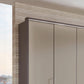 Halver Pebble Grey 6 Door Wardrobe with Drawers (W300cm) - Side View Closeup