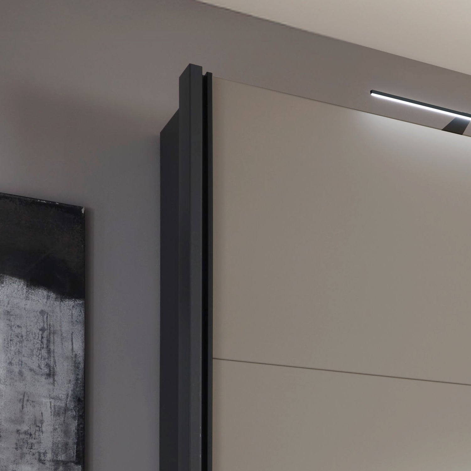 Close-up of a Side profiles of Halver Sliding Wardrobe