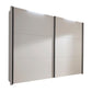 Halver White 2 Door Sliding Wardrobe - Width 200cm,250cm & 300cm