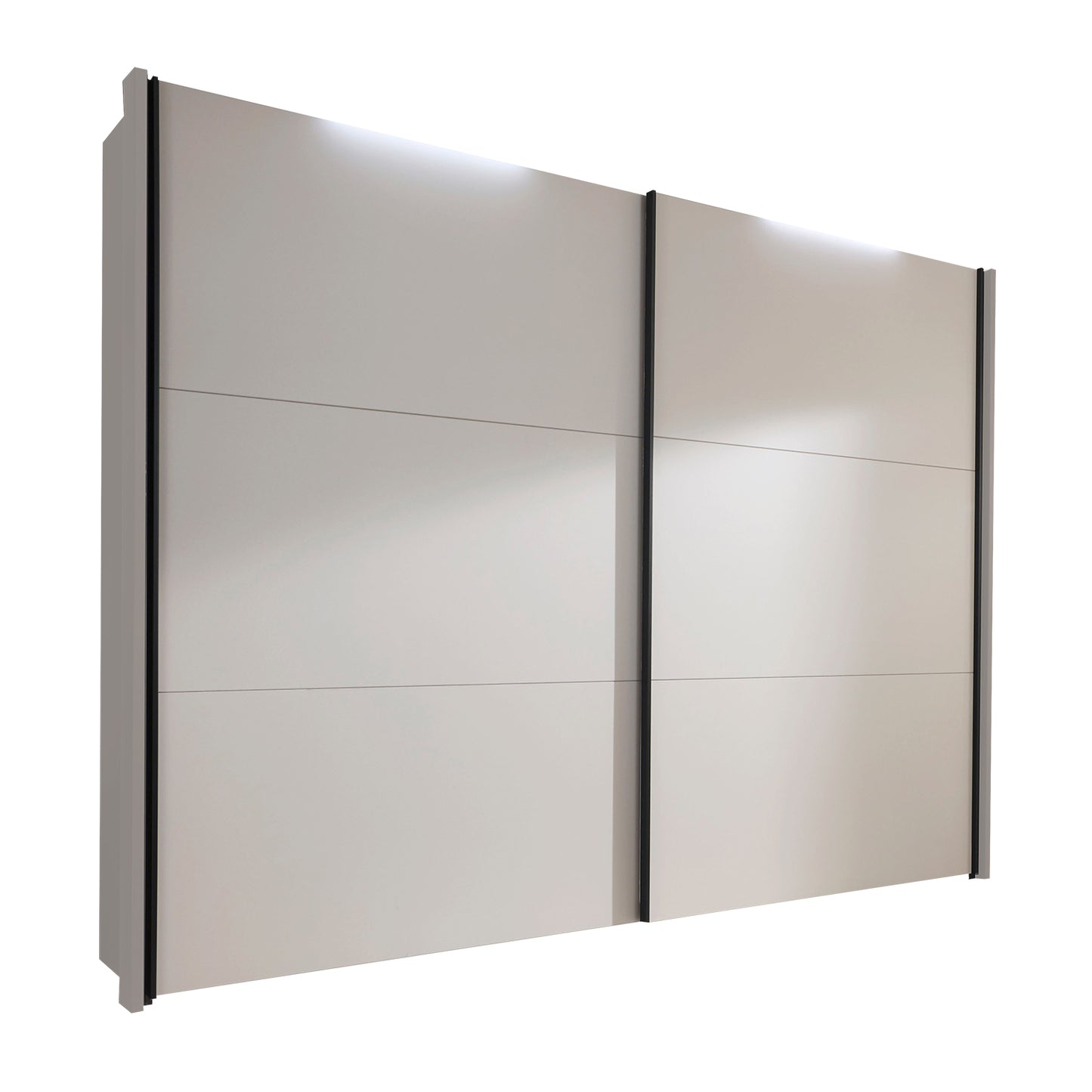 Halver White 2 Door Sliding Wardrobe - Width 200cm,250cm & 300cm