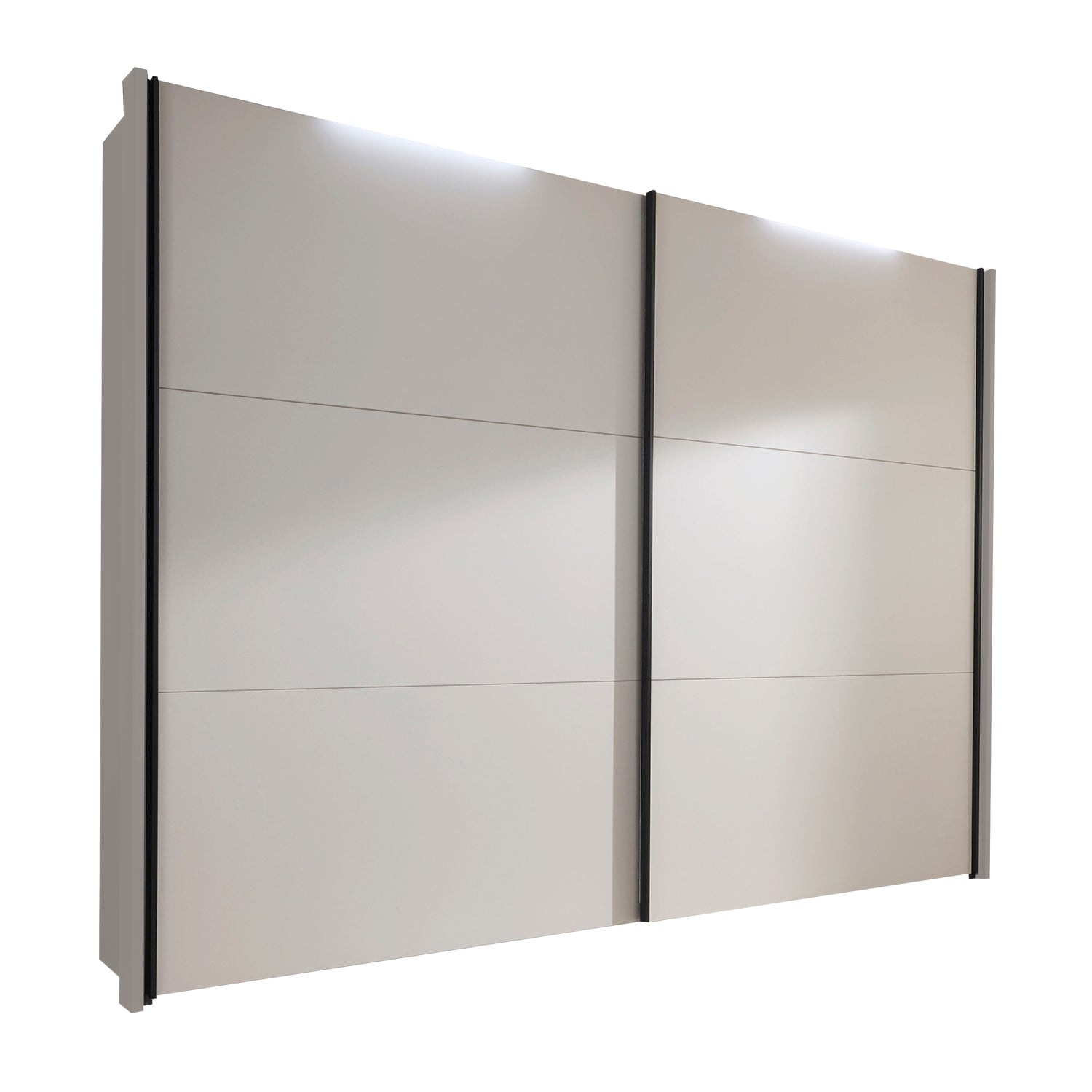 Halver White 2 Door Sliding Wardrobe - Width 200cm,250cm & 300cm