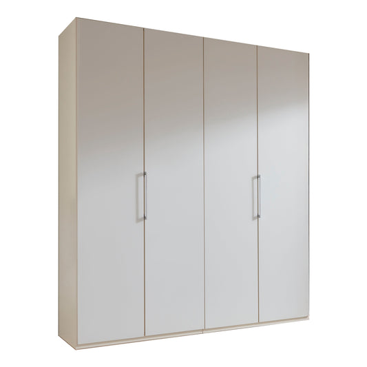 Halver White 4 Door Hinged Wardrobe (W200cm)