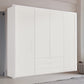 Halver White 4 Door Wardrobe with Drawers (W200cm) - Styled in Bedroom