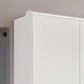 Halver White 4 Door Wardrobe with Drawers (W200cm) - Side View Closeup
