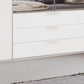 Glasgow White 4 Door Wardrobe with Drawers (W200cm) - Closeup View Of Drawers