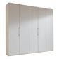 Glasgow White 5 Door Hinged Wardrobe (W250cm)