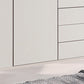 Halver White 5 Door Wardrobe with Drawers (W250cm) - Closeup View