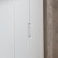 Halver White 6 Door Hinged Wardrobe (W300cm) - Closeup View with Handle