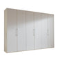 Halver White 6 Door Hinged Wardrobe (W300cm)