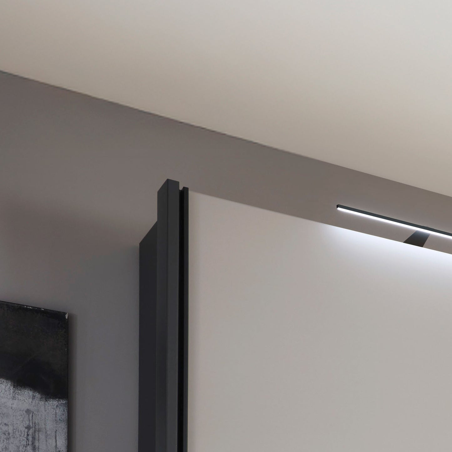 Close-up of side profiles of Halver Sliding Wardrobe