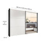 Halver Sliding wardrobe with dimensions indicated on a white background