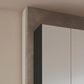 Halver Graphite &amp; White 4 Door Hinged Wardrobe – W200cm - Side Closeup View