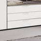 Halver Graphite & White 4 Door Wardrobe with Drawers (W200cm) - Closeup View Of MIrror & Drawers