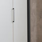 Halver White 6 Door Hinged Wardrobe (W300cm) - Closeup Handle View